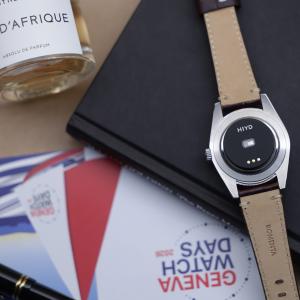 A watch turned over showing a hidden HIYD sensor