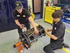 Student team from Arapahoe Community College practicing for the 2026 AAPEX student competition