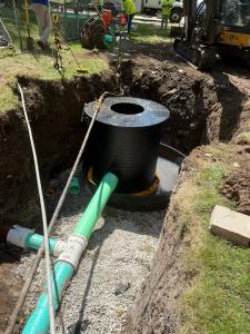 MagnaPlast HDPE Manhole Jobsite Installation