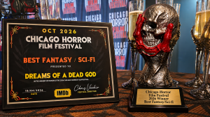 Trophy and award for the Best Fantasy Sci-Fi Film at the 2026 Chicago Film Festival