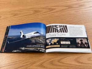Open Flightpath Jet Guide showing the Bombardier Challenger 650 aircraft profile.