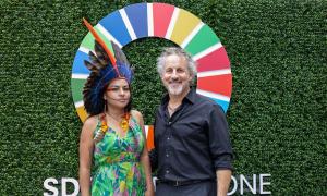 Juma Xipaia, Indigenous leader, environmental activist, and Chief of the Xipaya people in Brazil’s Amazon; and Richard Ladkani, award-winning filmmaker and director of YANUNI.