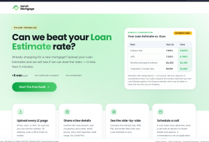 a screenshot of Solvit Mortgage's free loan estimate review tool