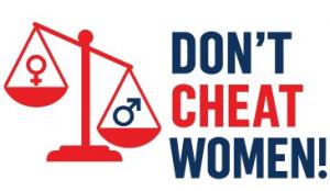 The Don't Cheat Women Campaign Logo