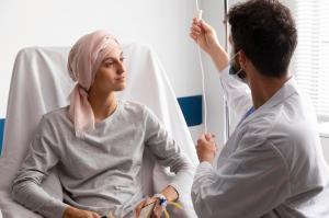 cancer treatment young woman