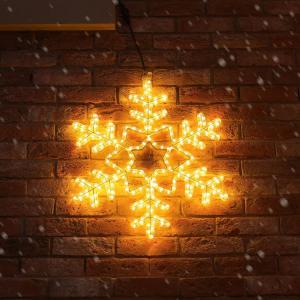 Outdoor Rope Light Snowflake Christmas Silhouette