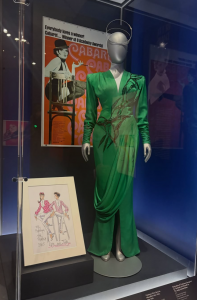 Liza Minnelli, New York, New York (1977): A costume designed by Theadora Van Runkle, identified in the museum’s exhibition guide as sequins and polyester.