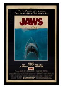 Benchleys Jaws Poster from his personal collection
