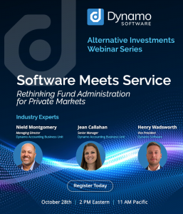 45-Minute Complimentary Webinar, ALTS FinTech Experts from Dynamo Software Will Share Strategies for Faster Reporting, Greater Investor Visibility and AI-Driven Efficiency
