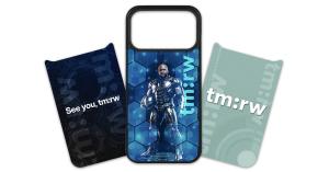 Swaponz InfiniteSwap® phone case with three interchangeable tm:rw Swap designs created for the October 6 event.