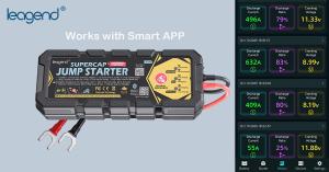 leagend battery-free supercap jump starter JS200 with smart APP