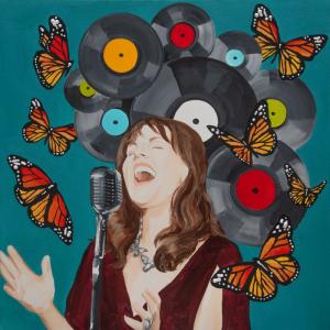 Original art by Ashley Longshore - for Lurleen Ladd Reclamation album cover