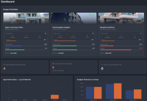Tektor dashboard: construction, apartment sales and finances of a residential development project in one view