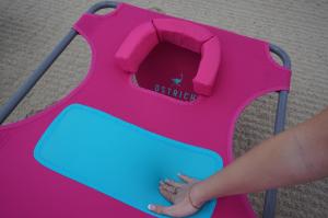 OSTRICH Ladies Comfort Lounger showing the Comfort Flex Panel and signature face opening for comfortable face-down lounging.