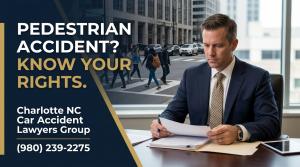 Pedestrian accident lawyer Charlotte NC Car Accident Lawyers Group personal injury attorney crosswalk safety advisory North Carolina contributory negligence