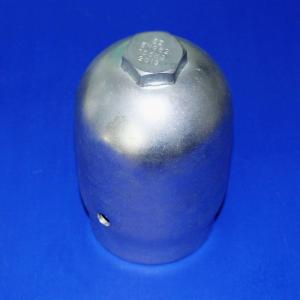 Silver Steel Threaded Cylinder Protective Cap With Vent Hole
