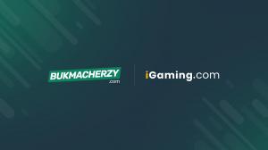 Bukmacherzy.com and iGaming.com Group logos on a branded background, announcing the relaunch of the Polish sports betting information platform.