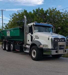 Evergreen Waste & Recycling’s roll-off dumpster truck