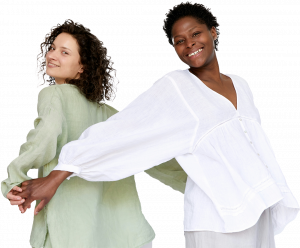 two happy women with adhd