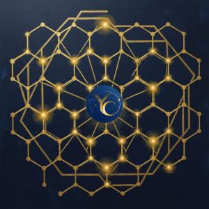 YC Insight logo at the center of a glowing hexagonal network, symbolizing the platform's interconnected AI tools and growing editorial library.