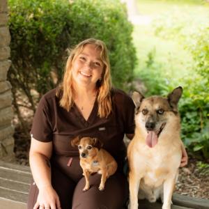 Dr. Jordan Marotz, at her practice of in home pet euthanasia in Des Moines, IA.