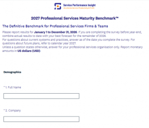 SurveyMonkey - Take the 2027 PS Maturity Benchmark Survey