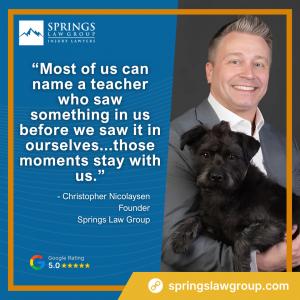 Springs Law Group Calls on Colorado Springs to Celebrate Teachers Who Make a Lasting Difference