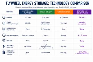 Flywheel Energy Storage - Technology Comparison