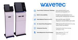 wavetec F-25 & f-25 plus self service kiosk queue management features