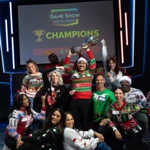Game Show Battle Rooms Austin offers interactive corporate holiday events that combine hosted game show competitions, team building activities, and group entertainment at The Domain in North Austin.