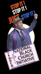 Rev Anthony Evans, President National Black Church Initiative at demonstration