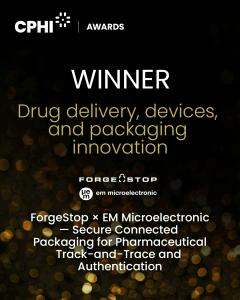ForgeStop wins Drug Delivery, Devices and Packaging Innovation award at CPHI 2026