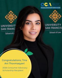 Recipient of the 2026 Consumer Advocacy Scholarship