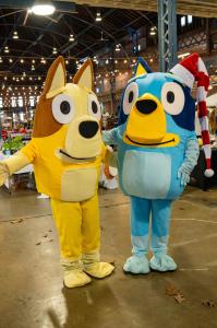 Bluey and Bingo at the Illinois Local Holiday Market on Small Business Saturday