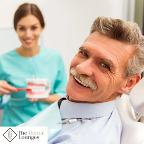 Dentist discussing dental implant treatment with a patient