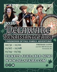 Delaware Renaissance Faire 2026 poster