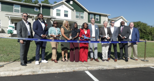 US Congresswoman Sewell joins HABD and Paces Preservation Partners at ribbon-cutting for Cooper Green renovation completion.