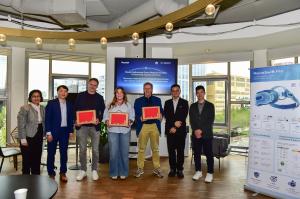 Neurobit opening ceremony in Rotterdam for NeuroSwift Pro edge-AI neuro-ocular diagnostics, highlighting Taiwan and Netherlands clinical hospital validation milestones.