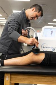 ReGen RCT Knee Treatment on Patient at JAG PT