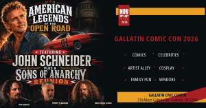 Gallatin Comic Con takes place Nov. 14 & 15 featuring celebrities, artists, vendors, cosplay, and family fun.