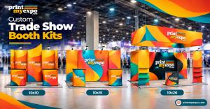 PrintMyExpo trade show booth kits in three sizes
