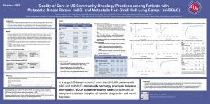 Quality of Care in US Community Oncology Practices among Patients with Metastatic Breast Cancer (mBC) and Metastatic Non-Small Cell Lung Cancer (mNSCLC) Poster