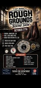 flyer for first annual Rough Grounds Boxing Show