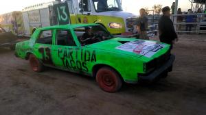 Big Bobs Flooring Outlet Demolition Derby Car before the event