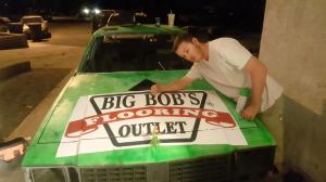 Driver Josh Ballinger Readies for the Yuma Fall Fest Demolition Derby
