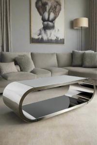 Pia coffee table in chrome