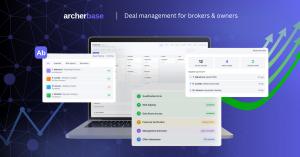 Archerbase deal management platform showing buyer pipeline with qualification scores, customizable   buyer journey stages including NDA signing and approval gates, and deal overview with active buyers   and recent activity tracking.
