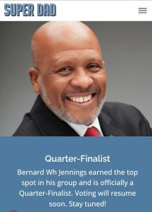 Dr Bernard Wh Jennings - Quarter Finalist on to Win 1 First Place!