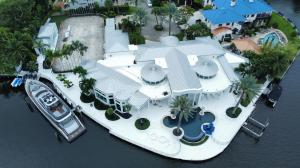 Aluminum standing seam metal roof on a South Florida luxury home, installed by Atlantic Metal Roofing Inc.