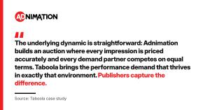 Quote from the Taboola case study on Adnimation